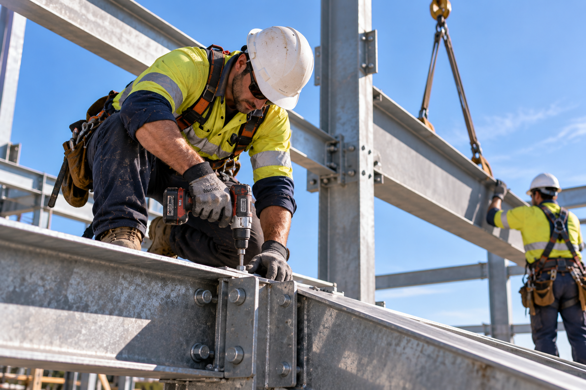 Steel structure assembly and installation application