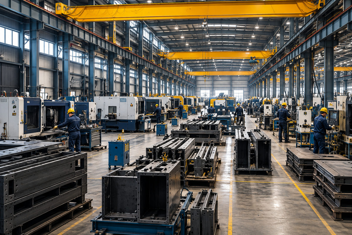 Industrial metal fabrication workshop
